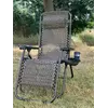 Пляжное кресло шезлонг Zero Gravity коричневое